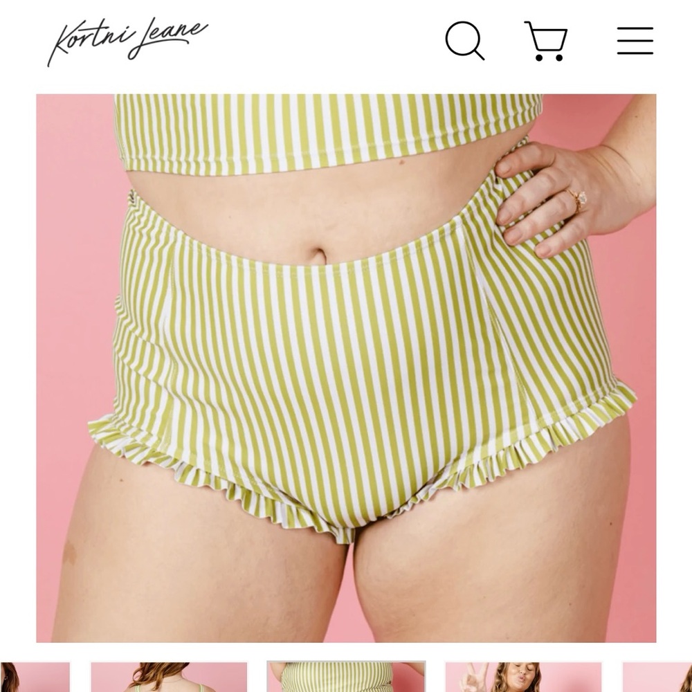 New Kortni Jeane Ruffled Swim Bottoms